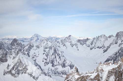 france snowcap mountains taken at daytime snow